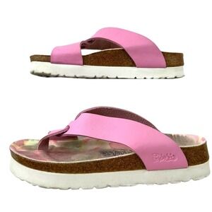 BIRKENSTOCK Birki's 245 Hibiscus Hawaiian Floral Slide in Pink Size 7